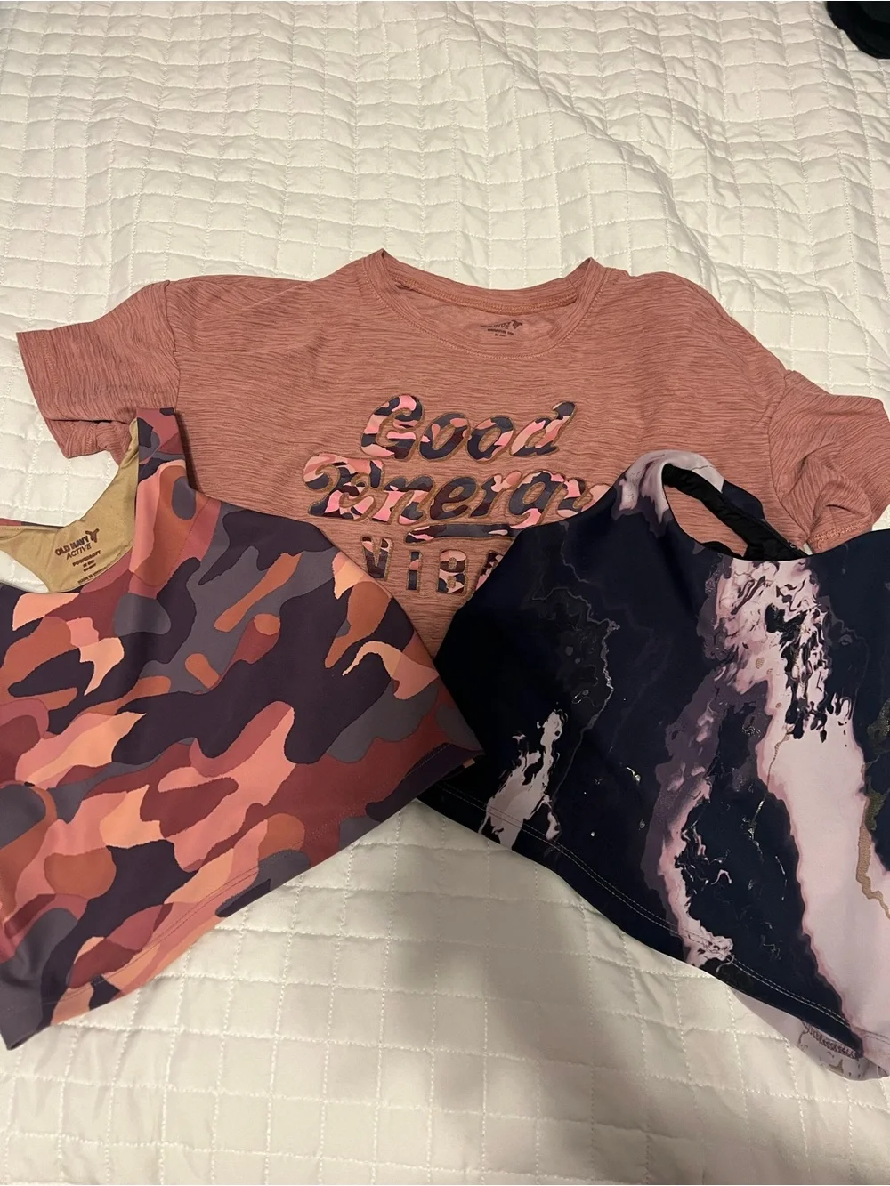 Kids' Active Crop Tops & Graphic Tee - Pink/Mauve Set
